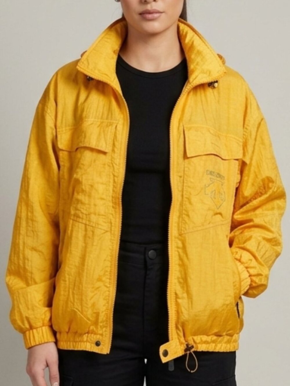 Descente Vintage Bright and Vibrant Yellow Windbreaker from the 87-88 Collection